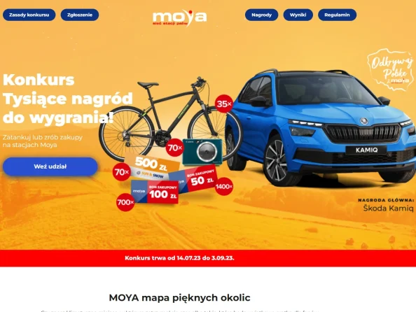 Konkurs z tysiącem nagród od stacji paliw Moya