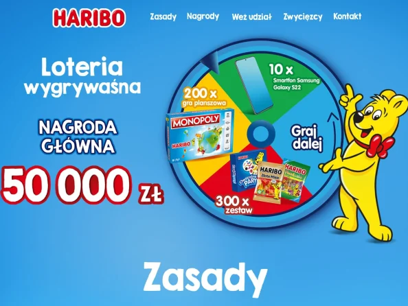 Wygraj 50.000 w loterii Wygrywaśnej od Haribo