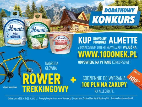Konkurs Almette: wygraj rower trekkingowy lub karty podarunkowe Allegro!