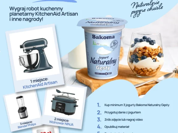 Kup jogurt Bakoma, wygraj sprzęt AGD i bony do empiku!