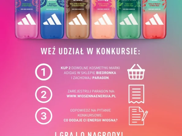 Wygraj atrakcyjne nagrody w konkursie adidas w sklepach Biedronka!