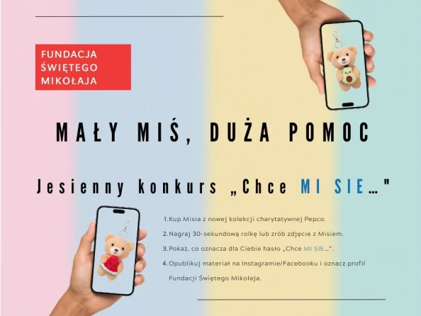 Wygraj vouchery do&nbsp;Pepco w&nbsp;jesiennym konkursie „Chce MI&nbsp;SIE…” Fundacji Świętego Mikołaja!